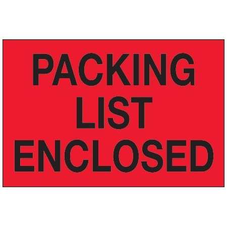 Bsc Preferred 2'' x 3'' - ''Packing List Enclosed'' Fluorescent Red Labels BUY00021346